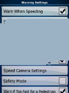 Settings Speedcams